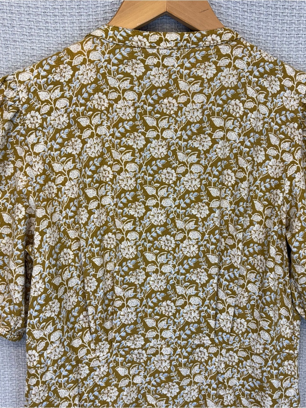 Faherty Women Floral Linen Blend Long Prairie Havana Dress Size S Boho Buttoned - Picture 7 of 9